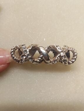 SALE!🔥Brighton "Crossings" Swarovski Crystals Silver Long Bead Charm JC2090